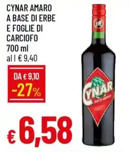 IperFamila Cynar amaro a base di erbe e foglie di carciofo offerta
