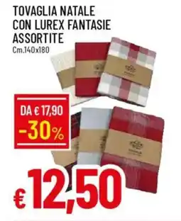 IperFamila Tovaglia natale con lurex fantasie assortite offerta