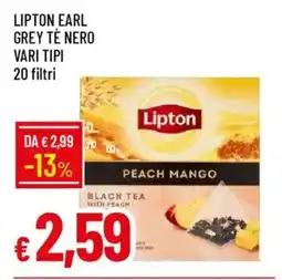 IperFamila Lipton earl grey tè nero offerta