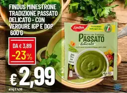 IperFamila Findus minestrone tradizione passato delicato - con verdure igp e dop offerta