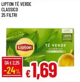 IperFamila Lipton tè verde classico 25 filtri offerta