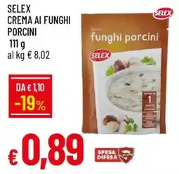 IperFamila Selex crema ai funghi porcini offerta