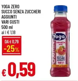 IperFamila Yoga zero succo senza zuccheri aggiunti offerta