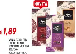 IperFamila Vanini tavoletta di cioccolato fondente offerta