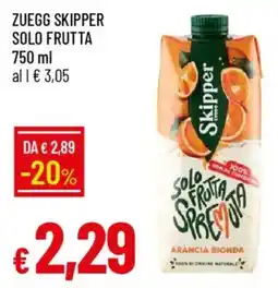 IperFamila Zuegg skipper solo frutta offerta