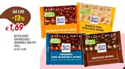 IperFamila Ritter sport con nocciole/ mandorle offerta