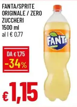 IperFamila Fanta/sprite originale / zero zuccheri offerta