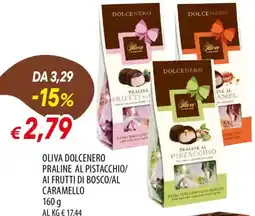IperFamila Oliva dolcenero praline al pistacchio/ ai frutti di bosco/al caramello offerta