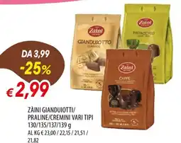IperFamila Zaini gianduiotti/ praline/cremini offerta