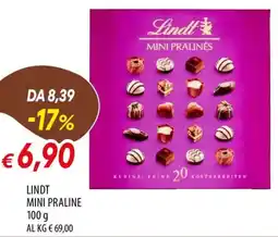 IperFamila Lindt mini praline offerta
