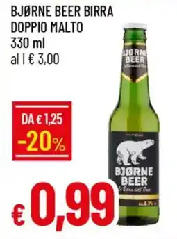 IperFamila Bjørne beer birra doppio malto offerta