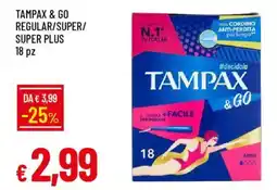 IperFamila Tampax & go regular/super/ super plus offerta