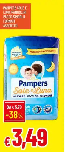 IperFamila Pampers sole e luna pannolini pacco singolo offerta