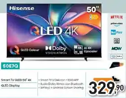 Unieuro Hisense 50E7Q Smart TV QLED 50" 4K offerta