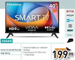 Unieuro Hisense 40A4Q Smart TV LED 40" Full HD offerta