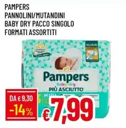 IperFamila Pampers pannolini/mutandini baby dry pacco singolo offerta
