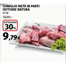 Coop CONIGLIO METÀ IN PARTI FATTORIE NATURA offerta