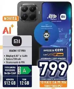 Unieuro XIAOMI 15T PRO offerta