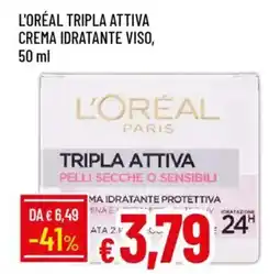 IperFamila L'oréal tripla attiva crema idratante viso offerta
