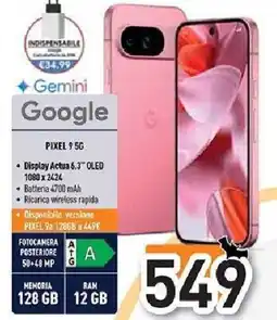 Unieuro Google PIXEL 9 5G offerta