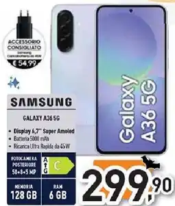 Unieuro SAMSUNG GALAXY A36 5G offerta