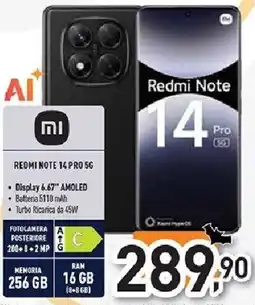 Unieuro REDMI NOTE 14 PRO 56 offerta