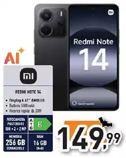 Unieuro REDMI NOTE 14 offerta