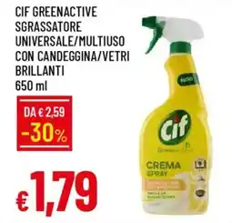 IperFamila Cif greenactive sgrassatore universale/multiuso con candeggina/vetri brillanti offerta
