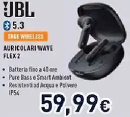 Unieuro JBL AURICOLARI WAVE FLEX 2 offerta