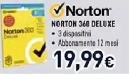 Unieuro Norton 360 deluxe offerta
