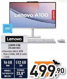 Unieuro LENOVO A100 (FOJ6001UIX) offerta