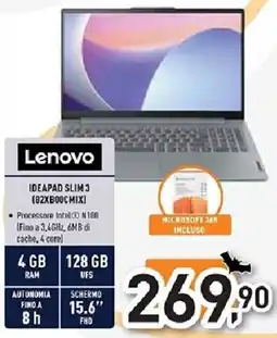 Unieuro Lenovo IDEAPAD SLIM 3 (82XB00CMIX] offerta