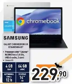 Unieuro SAMSUNG GALAXY CHROMEBOOK GO XE340XDAKA1IT offerta