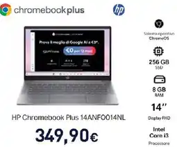 Unieuro HP Chromebook Plus 14ANF0014NL offerta