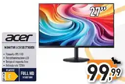 Unieuro acer MONITOR LCD SB273GOBI offerta