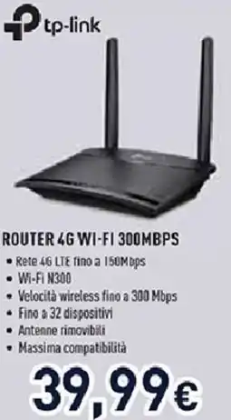 Unieuro tp-link ROUTER 4G WI-FI 300MBPS offerta