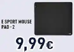Unieuro E sport mouse pad -2 offerta
