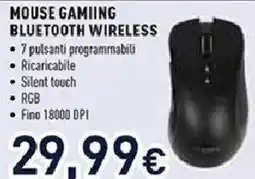 Unieuro Mouse gamiing bluetooth wireless offerta