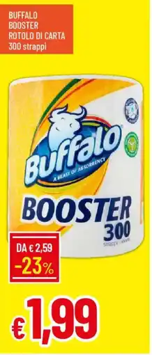 IperFamila Buffalo booster rotolo di carta 300 strappi offerta