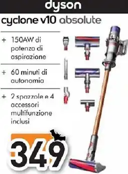 Unieuro dyson cyclone v10 absolute offerta