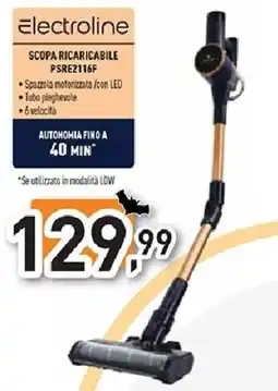 Unieuro Electroline SCOPA RICARICABILE PSRE2116F offerta