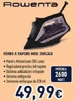 Unieuro Rowenta FERRO A VAPORE MOD. DW4345 offerta