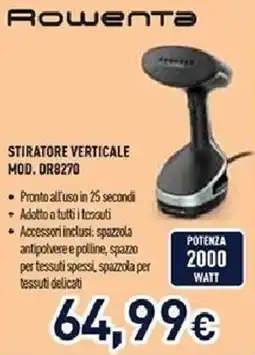 Unieuro Rowenta STIRATORE VERTICALE MOD. DR8270 offerta