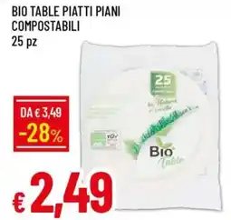 IperFamila Bio table piatti piani compostabili 25 pz offerta