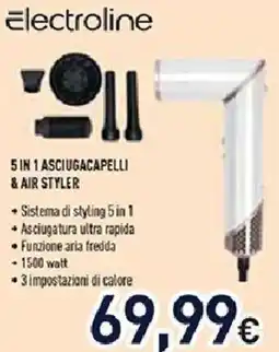 Unieuro Electroline 5 in 1 asciugacapelli & air styler offerta