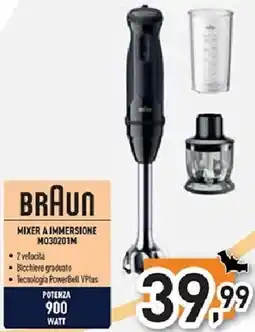 Unieuro BRAUN MIXER A IMMERSIONE M030201M offerta