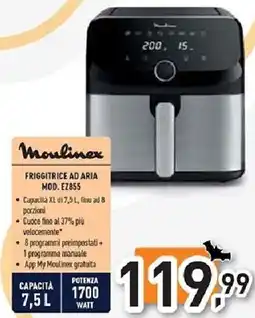 Unieuro Moulinex FRIGGITRICE AD ARIA MOD. EZ855 offerta