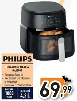 Unieuro PHILIPS FRIGGITRICE AD ARIA NA12000 offerta
