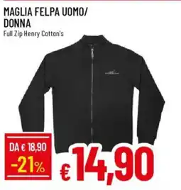 IperFamila Maglia felpa uomo/ donna offerta