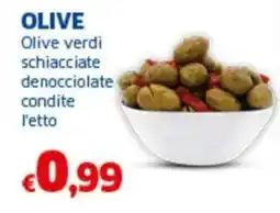 Sigma OLIVE Olive verdi schiacciate denocciolate condite l'etto offerta